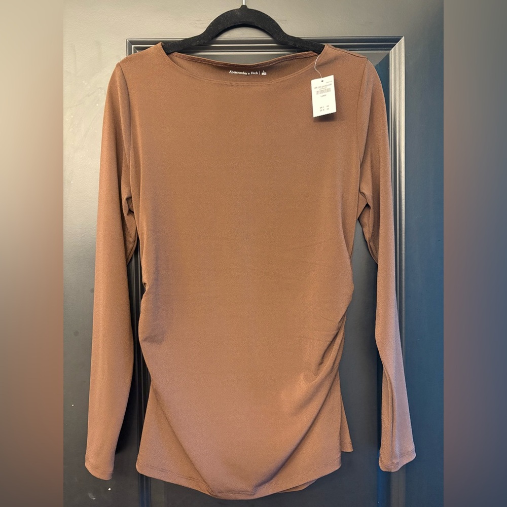 Abercrombie Women's Brown Long Sleeve Top- NWT